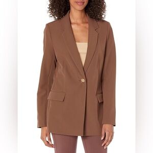 The Drop Blake Long Praline One-Button Blazer